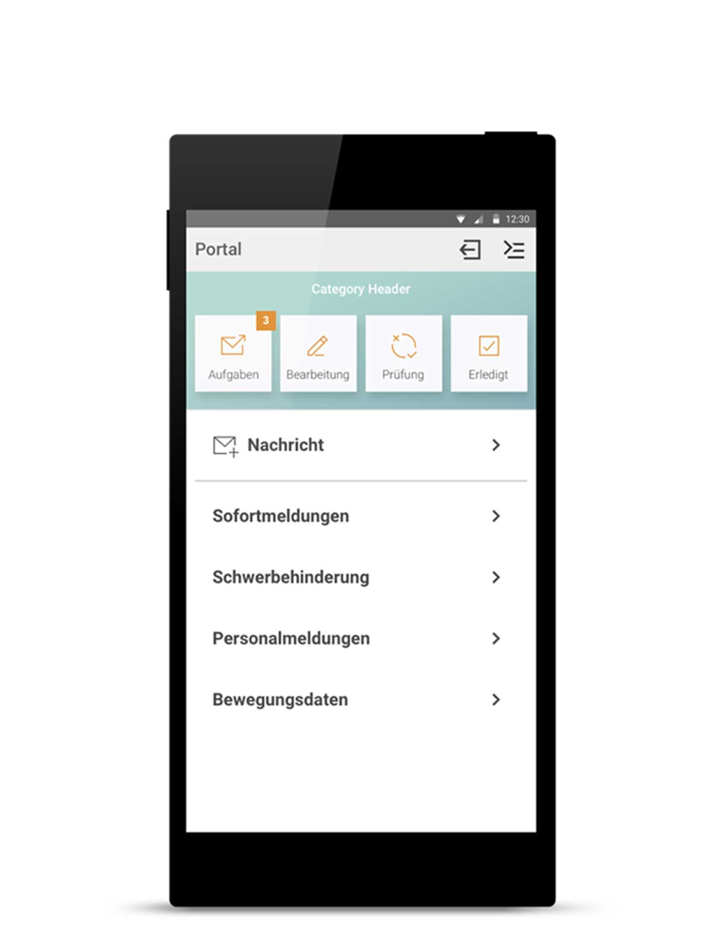 HR Portal Interface Design Phone