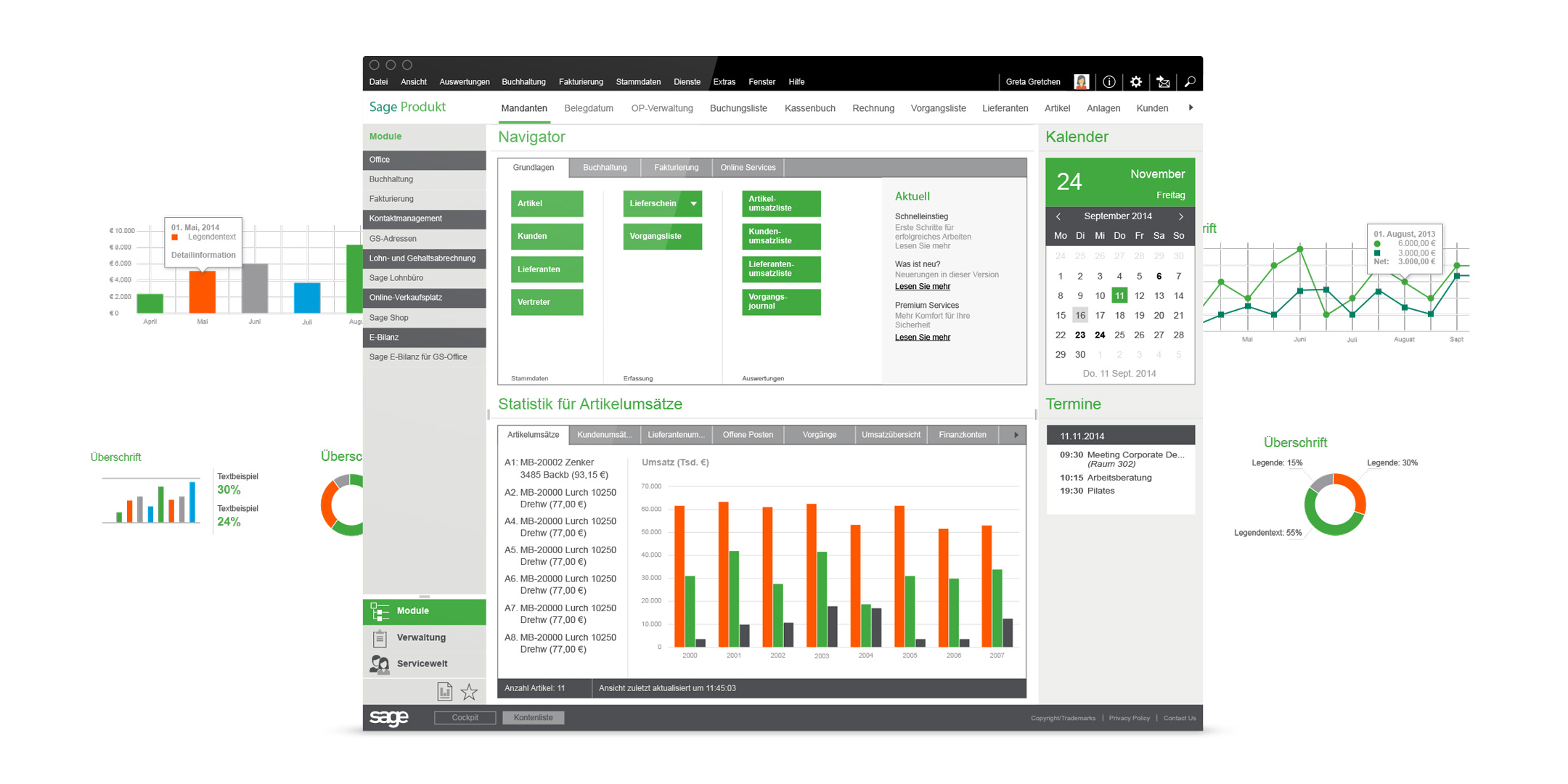 Mandanten-Ansicht ERP Software